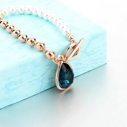 1 piece light luxury trendy fashion women's bracelet, elegant pearl bead bracele